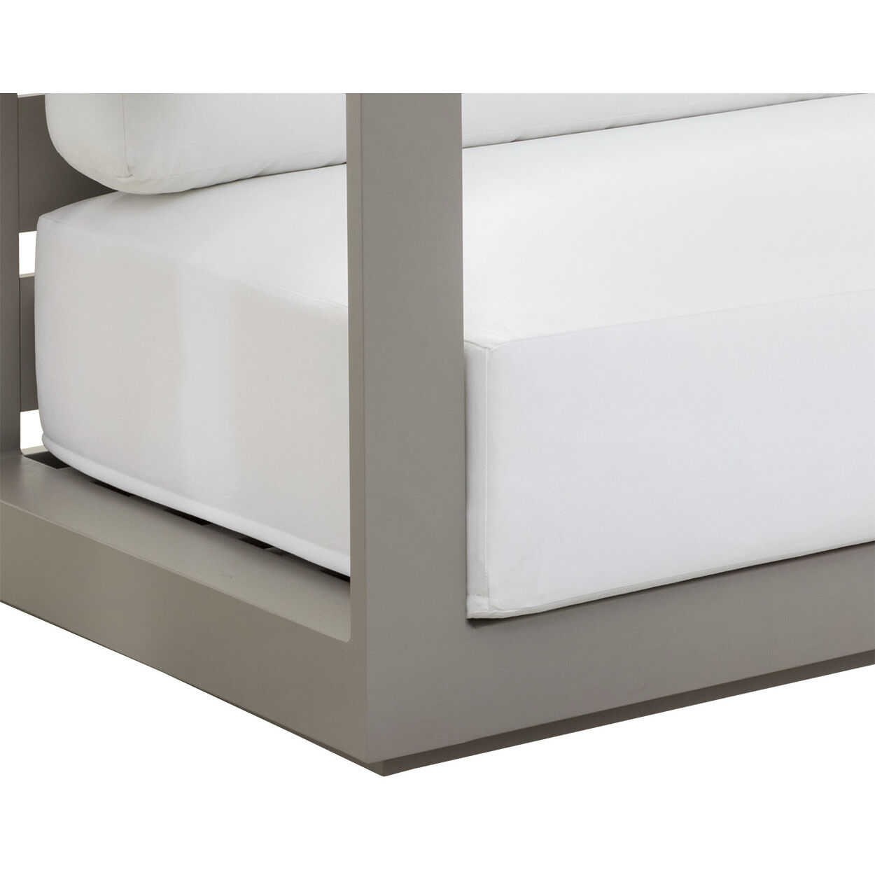 Tavira Greige / Stinson White Outdoor Sofa